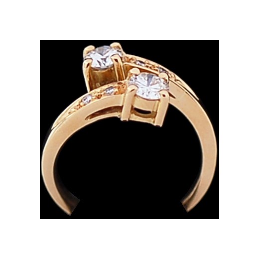 Bague moderne Toi et Moi en or et diamants