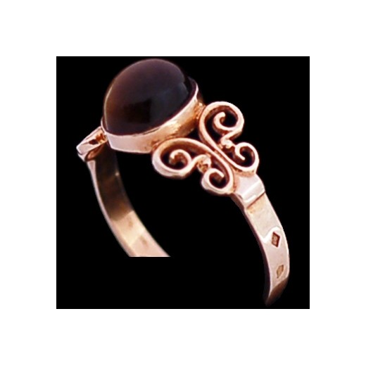 Bague moderne en or et œil de tigre