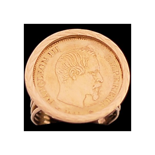 Bague pièce 10 Francs Napoléon III en or