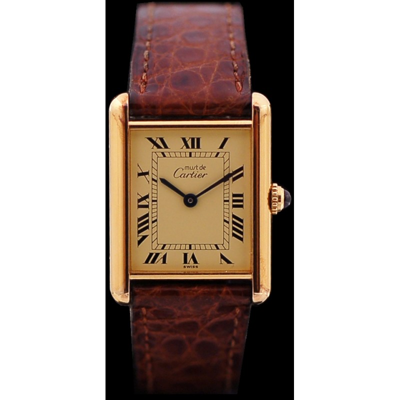 montre cartier vermeil quartz