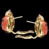 Boucles d'oreilles De Grisogono Coccinelle en or, corail, onyx et diamants