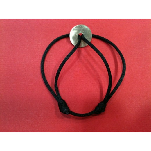 Bracelet sur cordon Dinh Van Pi chinois en argent