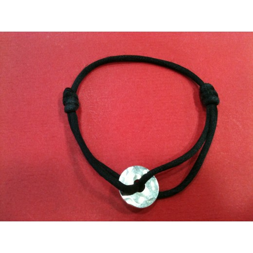 Bracelet sur cordon Dinh Van Pi chinois en argent
