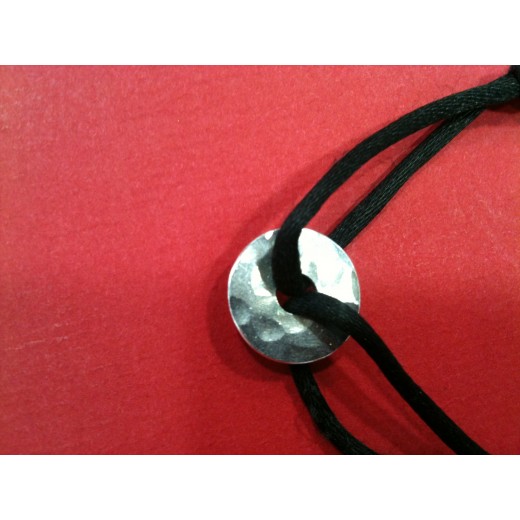 Bracelet sur cordon Dinh Van Pi chinois en argent