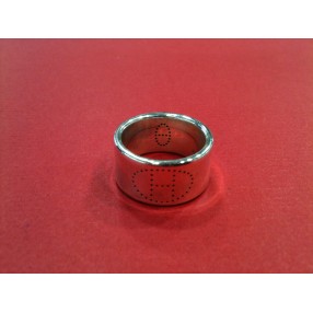 Bague Hermès Eclipse ruban en argent