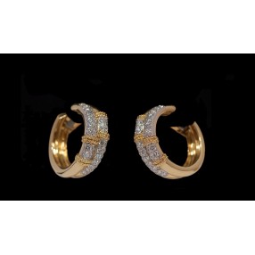 Boucles d'oreilles Fred Or et Diamants 3 Carrats