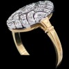 Bague moderne Marquise 2 ors et diamants