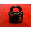 Sac Dior Mini Lady Dior en cuir noir