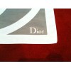 Foulard Christian Dior taupe et écru en soie