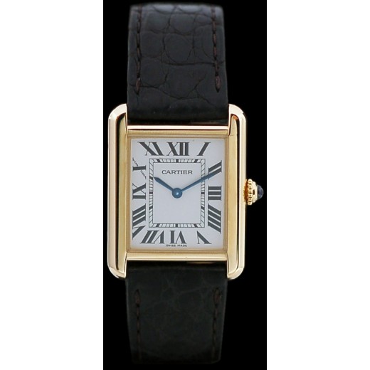 Montre Cartier Tank Solo en or acier