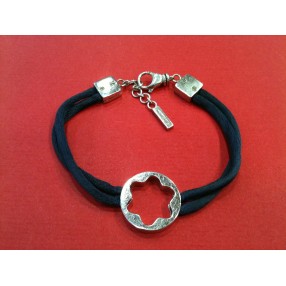 Bracelet Montblanc sur cordon et argent