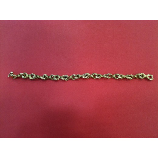 Bracelet Chanel en métal doré