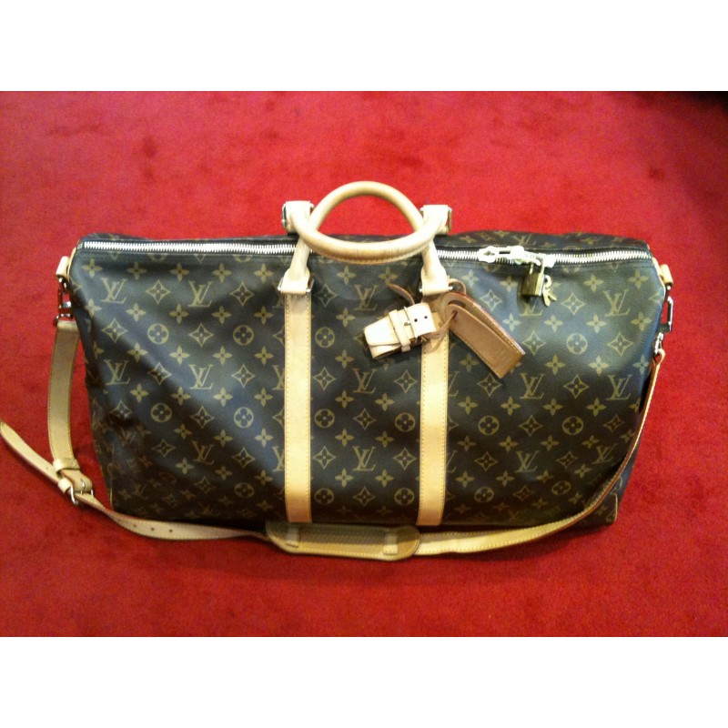 sac de voyage louis vuitton keepall 55 a main en toile