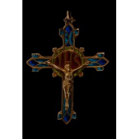 Pendentif Croix Or et Vitraux