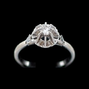 Solitaire diamant 0,25 carat en or