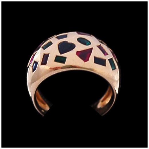 Bague Van Cleef & Arpels en or et pierres précieuses