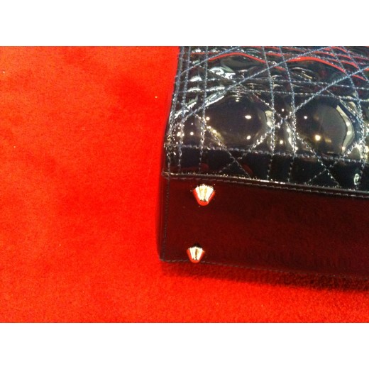 Sac Christian Dior Lady Dior GM bleu