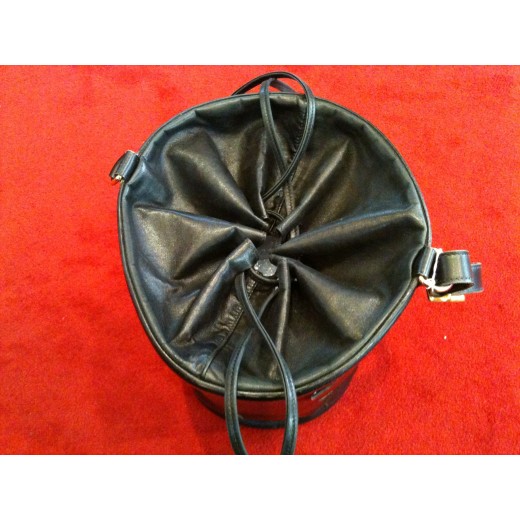 Sac Hermès Mangeoire en cuir noir