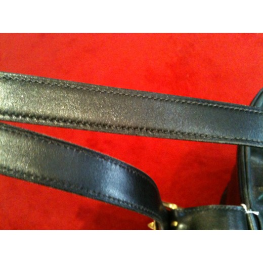 Sac Hermès Mangeoire en cuir noir