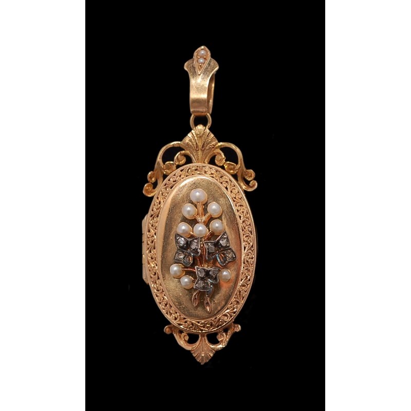 Pendentif Porte Photo Ancien