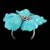 Bague Dior Fleur en or, turquoise et améthystes