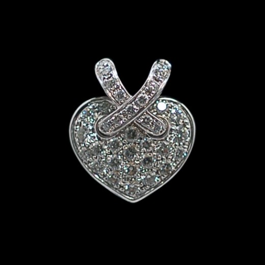 Pendentif Chaumet Coeur Liens en or et diamants