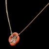 Collier Fleur en or, corail et diamants