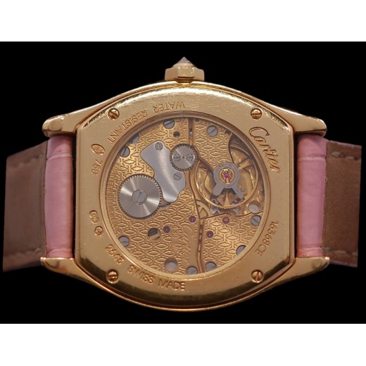 Montre Cartier Tortue Or et Diamants
