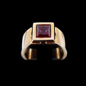 Bague Hermès en or et grenat