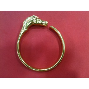Bracelet Hermès Tête de cheval en plaqué or