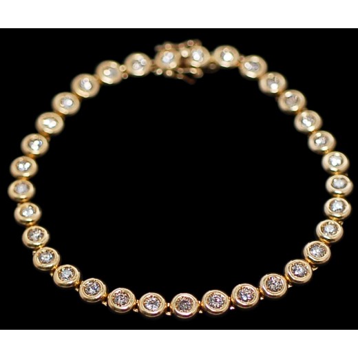 Bracelet ligne en or et diamants