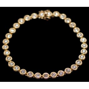 Bracelet ligne en or et diamants