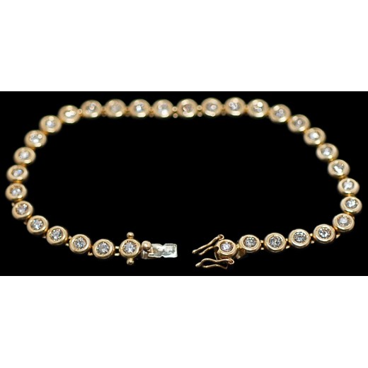 Bracelet ligne en or et diamants