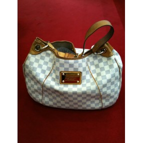 Sac Louis Vuitton Galliera en toile damier azur