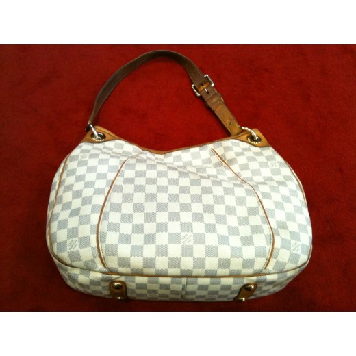 Sac Louis Vuitton Galliera en toile damier azur