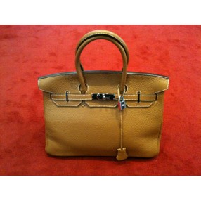 Sac Hermès Birkin 35 en cuir Gold