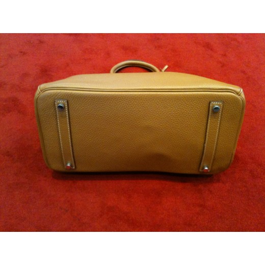 Sac Hermès Birkin 35 en cuir Gold