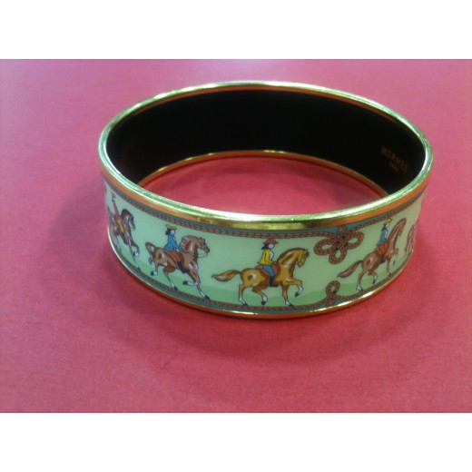 Bracelet Hermès large  en émail