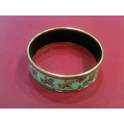 Bracelet Hermès large  en émail