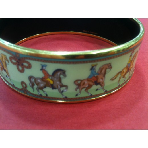 Bracelet Hermès large  en émail