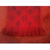 Echarpe Louis Vuitton rouge en laine et soie