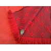 Echarpe Louis Vuitton rouge en laine et soie