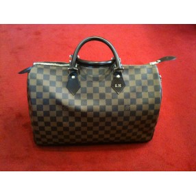 Sac Louis Vuitton Speedy en toile damier ébène