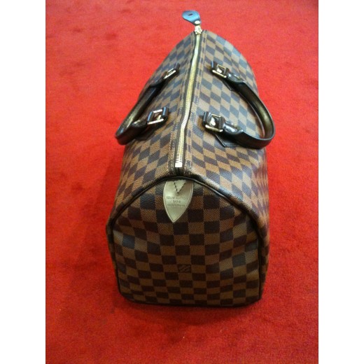 Sac Louis Vuitton Speedy en toile damier ébène