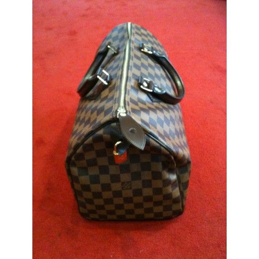 Sac Louis Vuitton Speedy en toile damier ébène