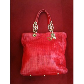 Sac Dior Soft Lady en cuir rouge