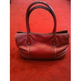 Sac Lancel en cuir rouge