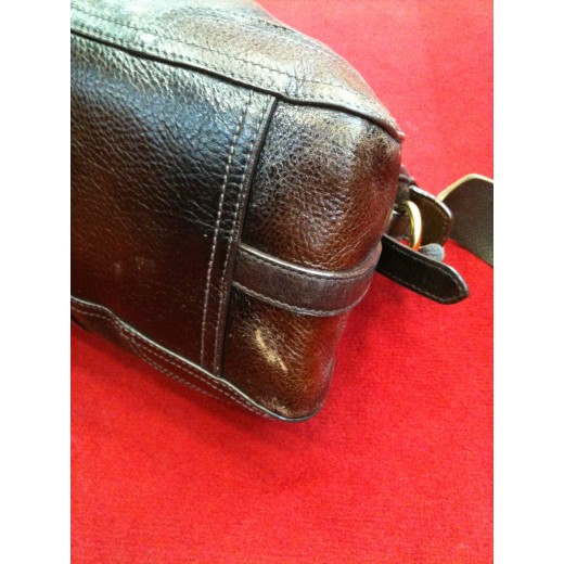 Sac Prada en cuir chocolat Porté main