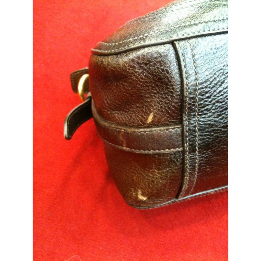 Sac Prada en cuir chocolat Porté main