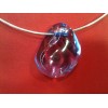 Collier Baccarat Galet bleu